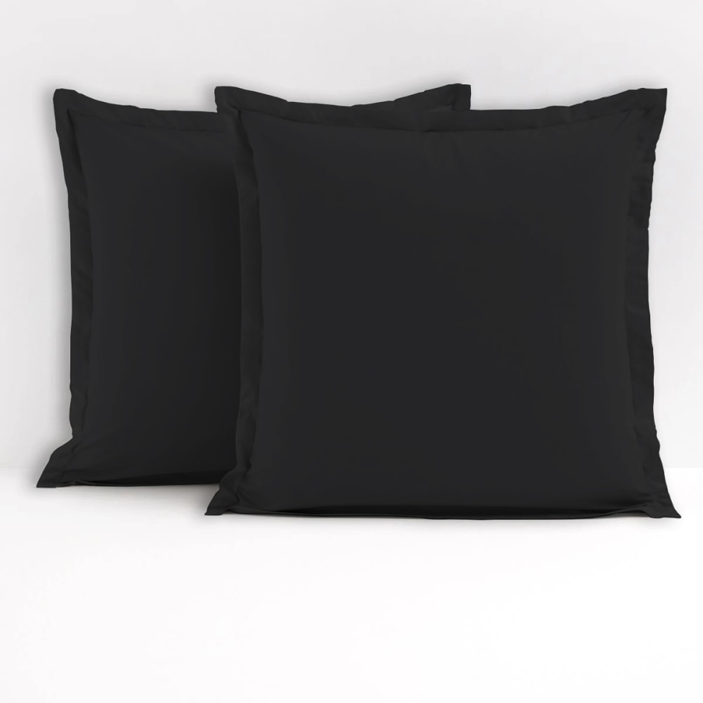 Taie d'oreiller coton noir 65x65 cm - Maisons du Monde