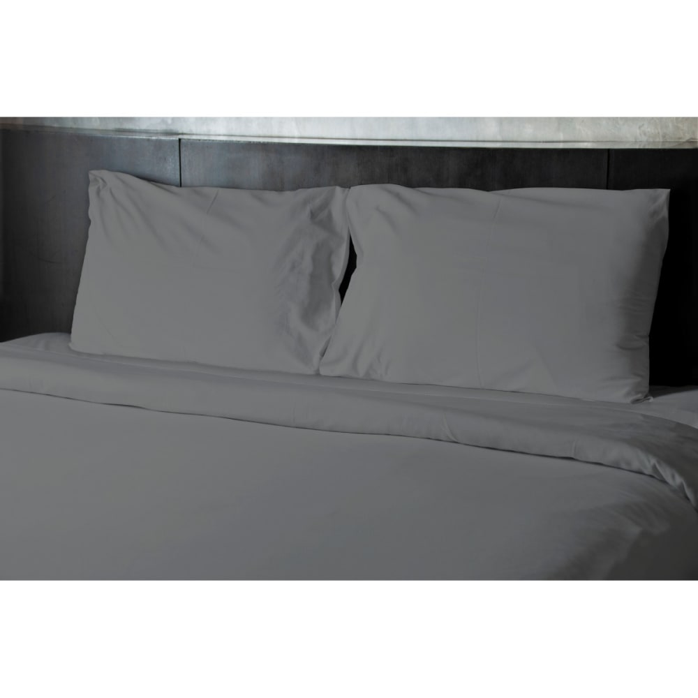 Draps de lit en coton gris 240x300 — vue 4