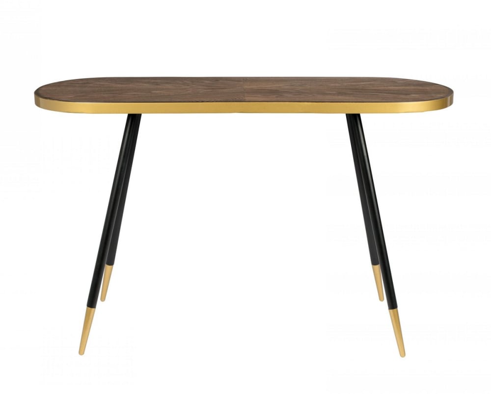 Consolle art déco in legno scuro con dettagli dorati - Modello Classico chic - LEGNO