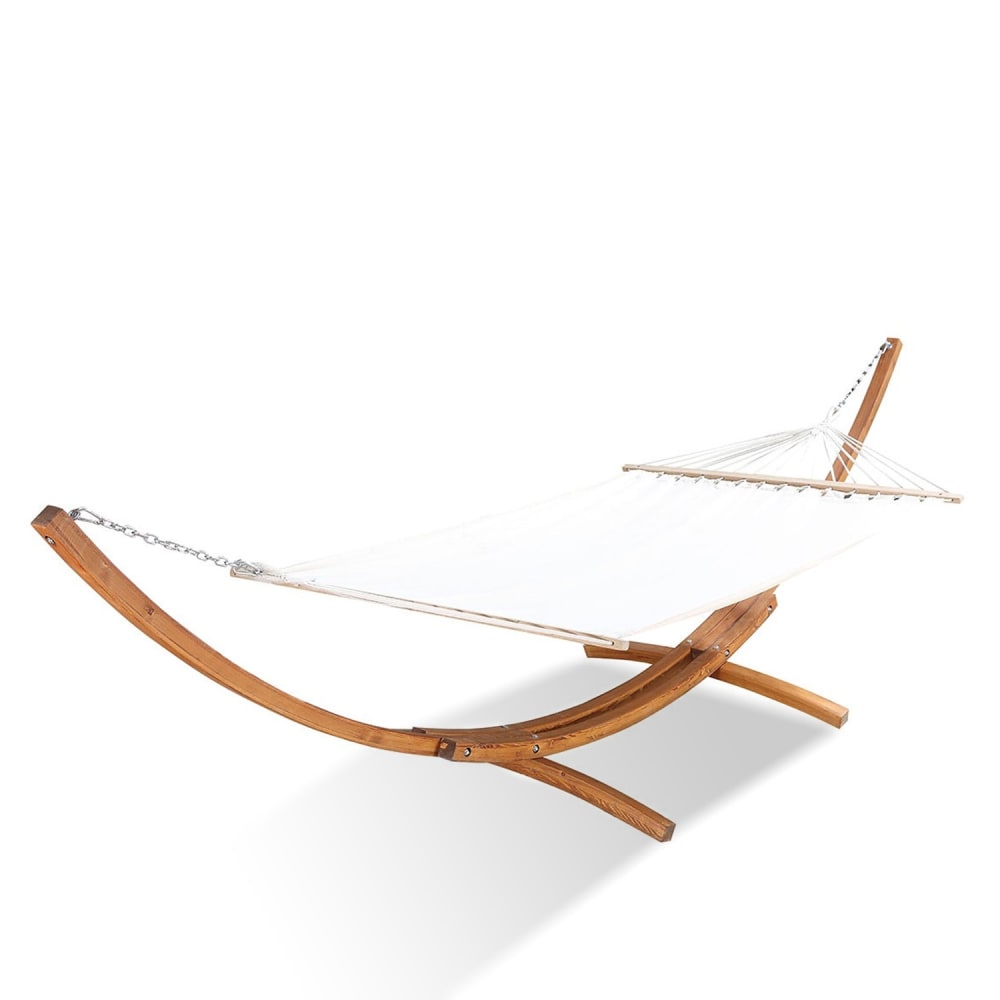 Hamac sur support 3,15 m en bois écru