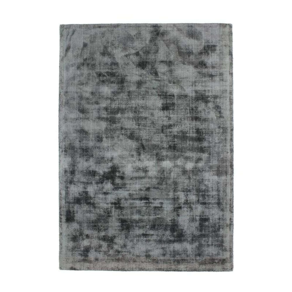 Alfombra de viscosa gris oscuro 120x170