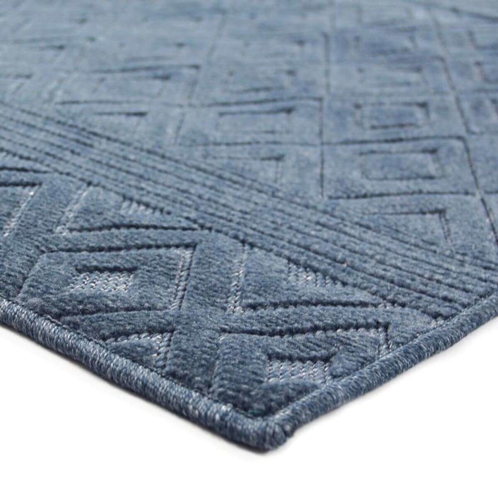 Tapis à motifs losanges bleu 133x180 — vue 4