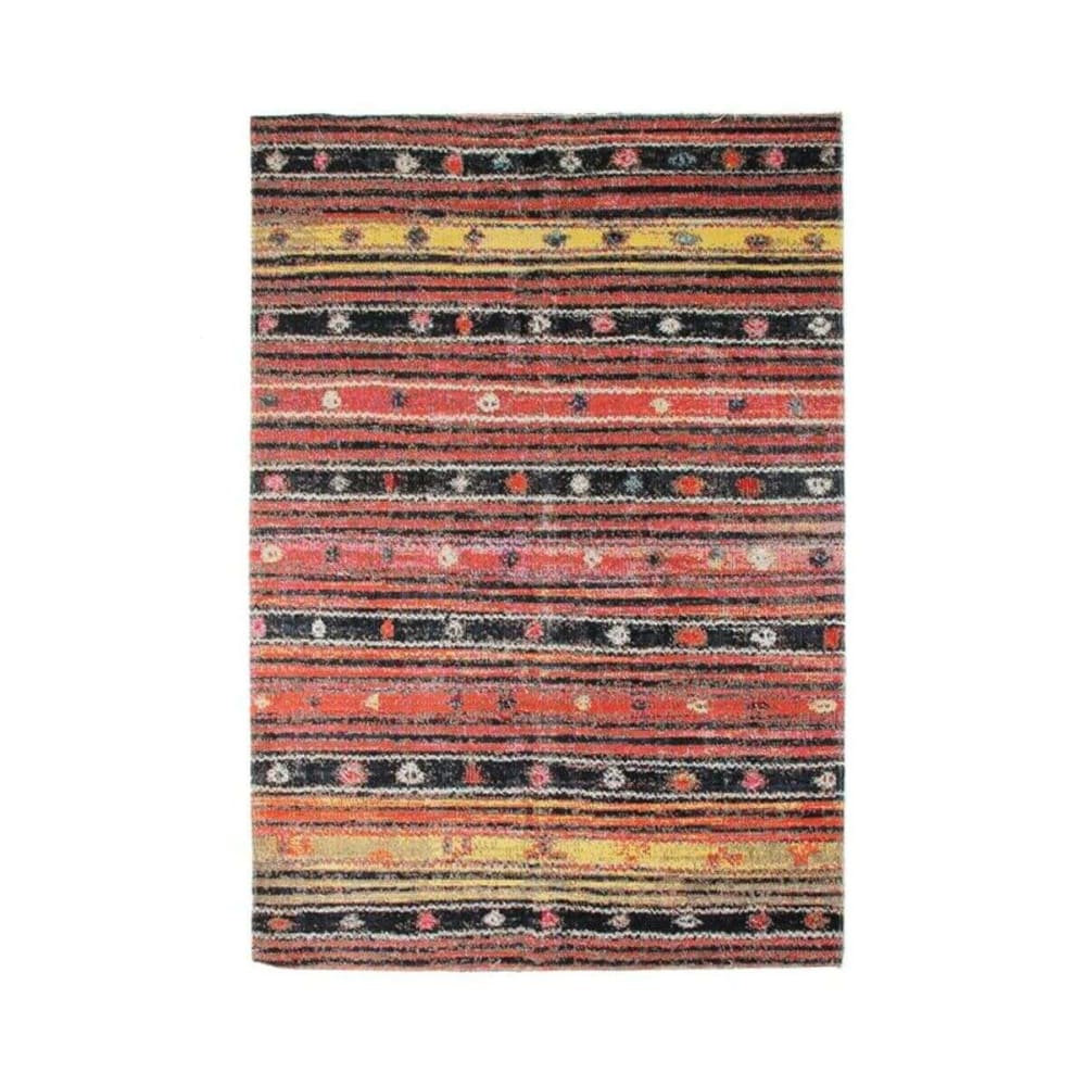 Tapis pour intérieur-extérieur lignes rouge 120x170