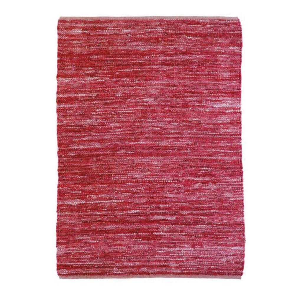 Tappeto in pelle intrecciata bordeaux 160x230 - The Deco Factory