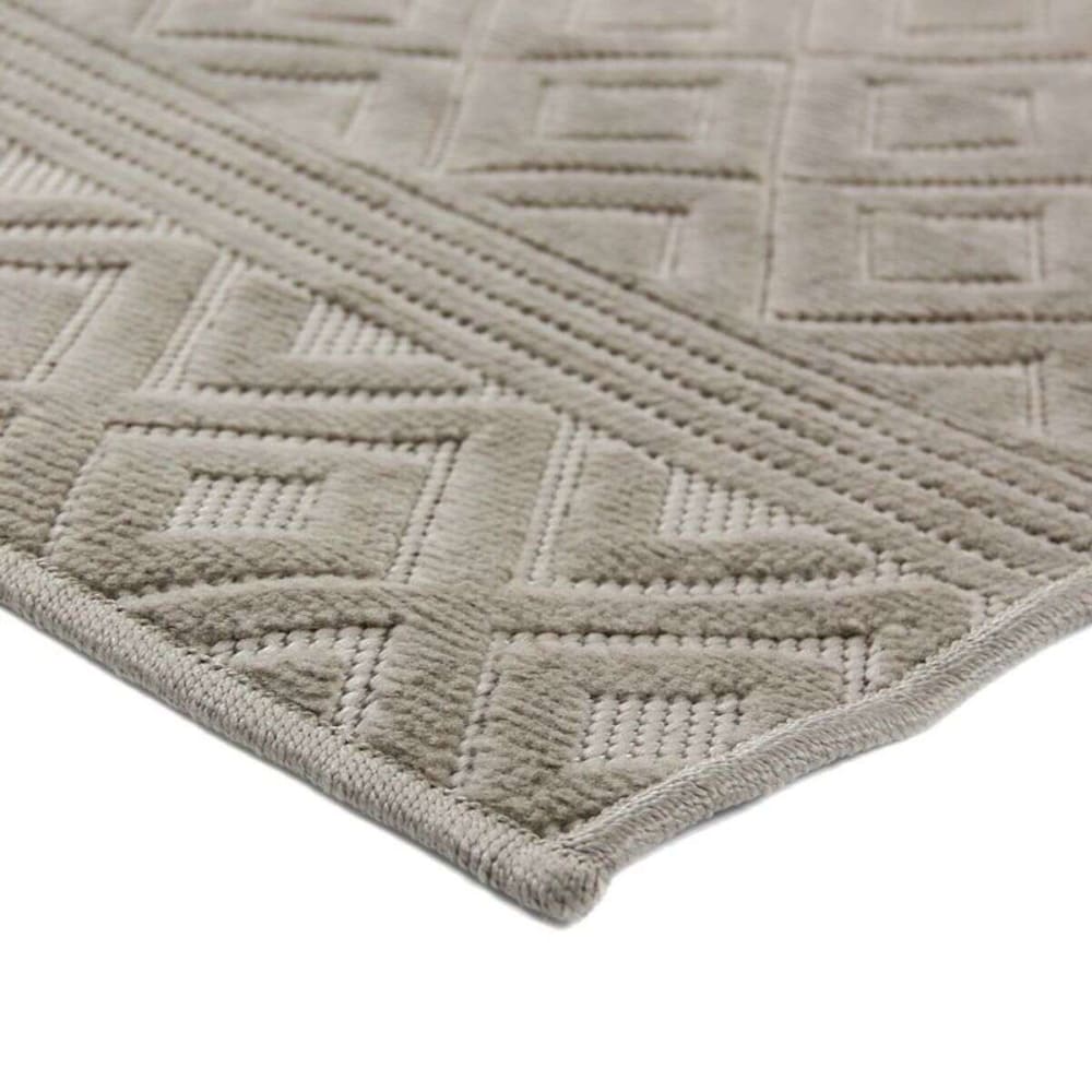 Tapis à motifs losanges beige 133x180 — vue 4