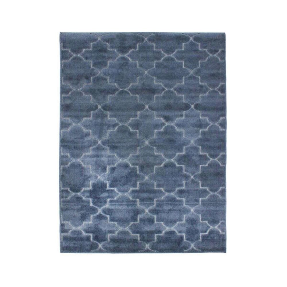 Tapis à motifs arabesques bleu 133x180