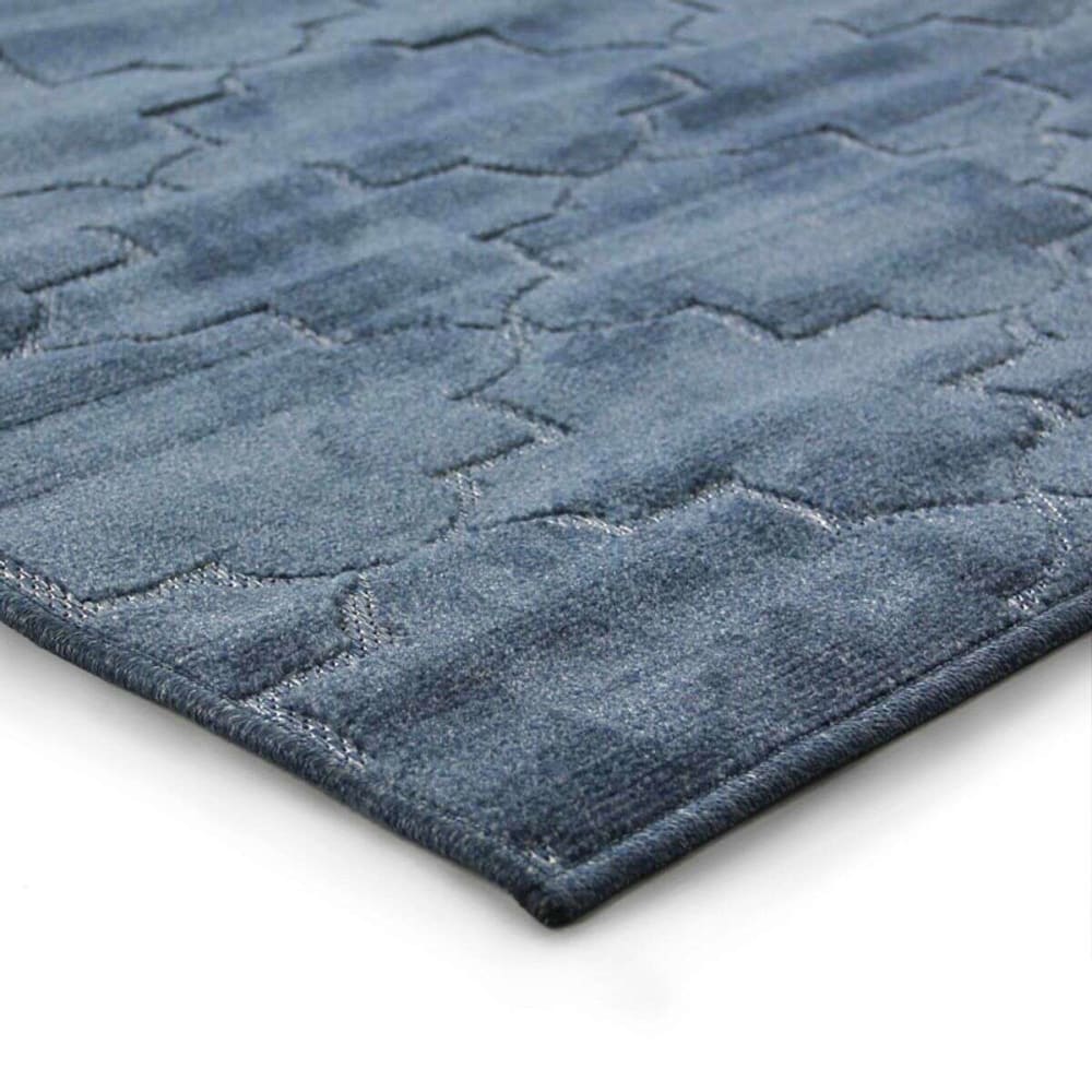 Tapis à motifs arabesques bleu 133x180 — vue 4
