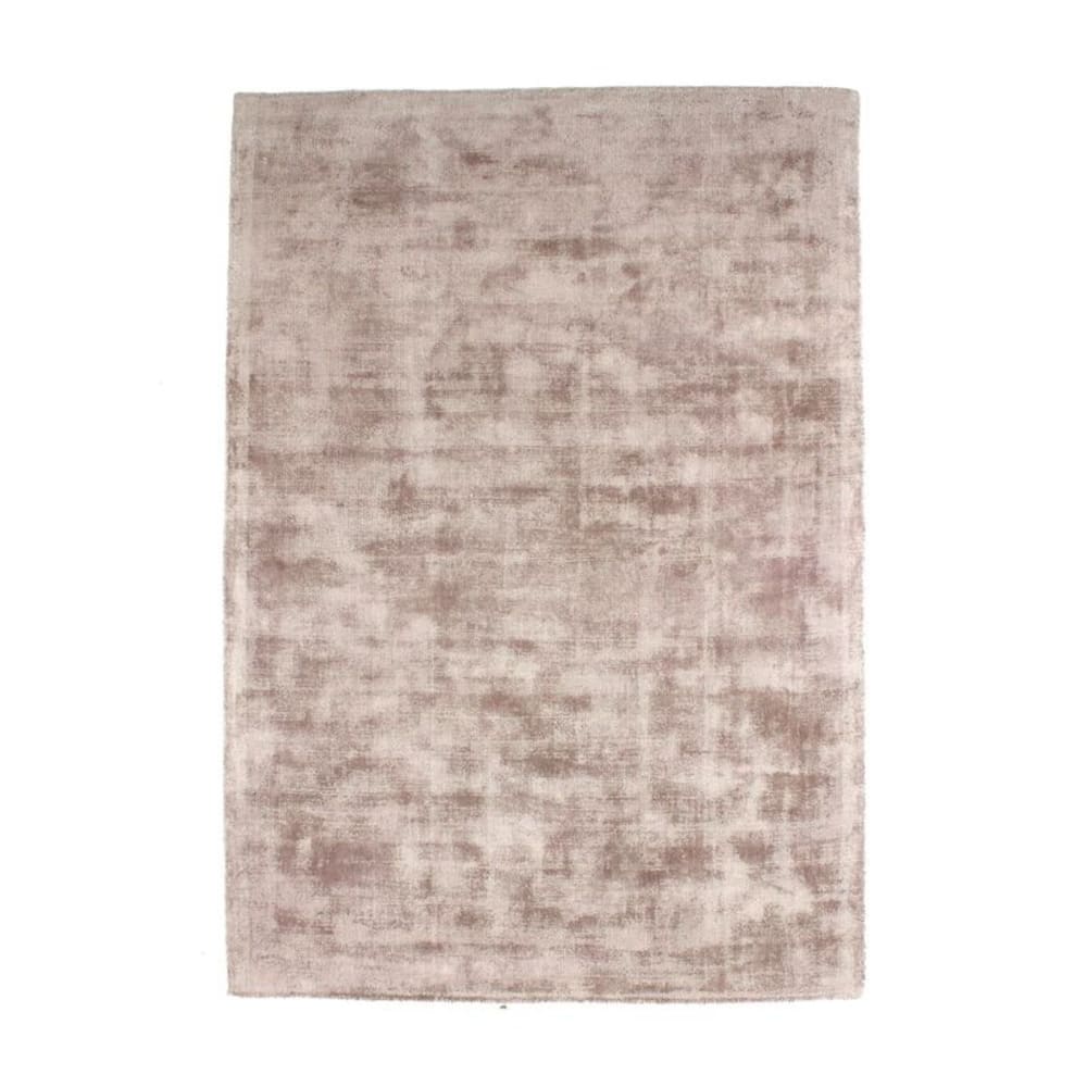 Tapis en viscose effet soyeux rose poudré 120x170
