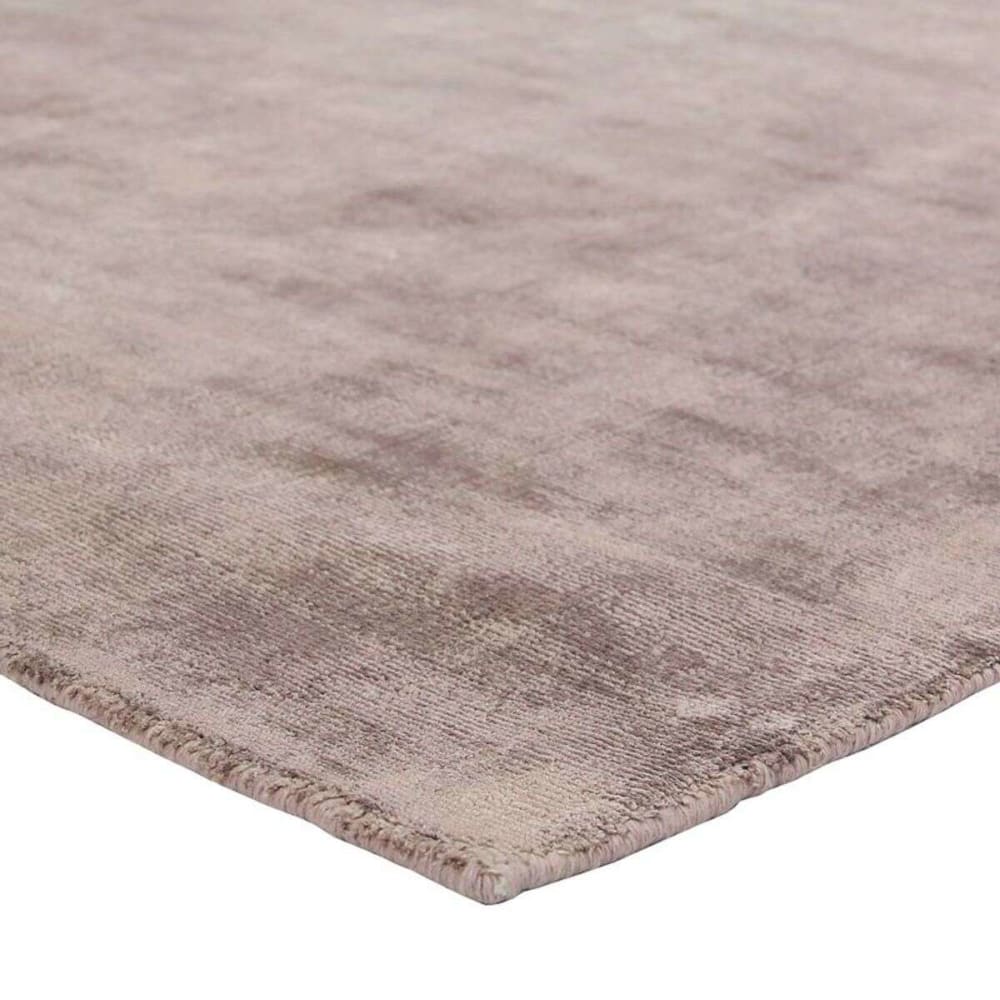 Tapis en viscose effet soyeux rose poudré 120x170 — vue 4