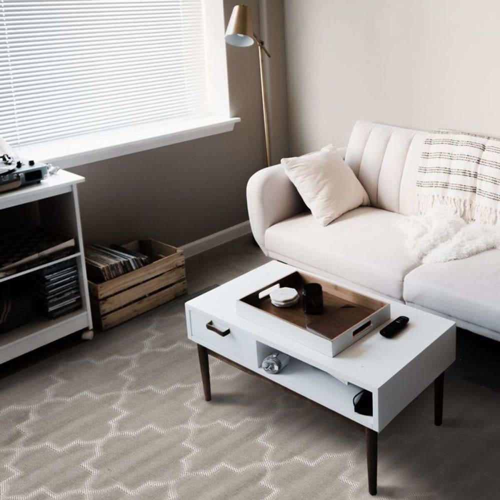 Tapis à motifs arabesques beige 133x180 — vue 3