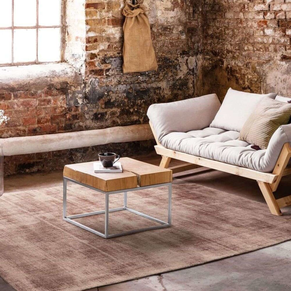 Tapis aspect velours rose nude 160x230 — vue 3