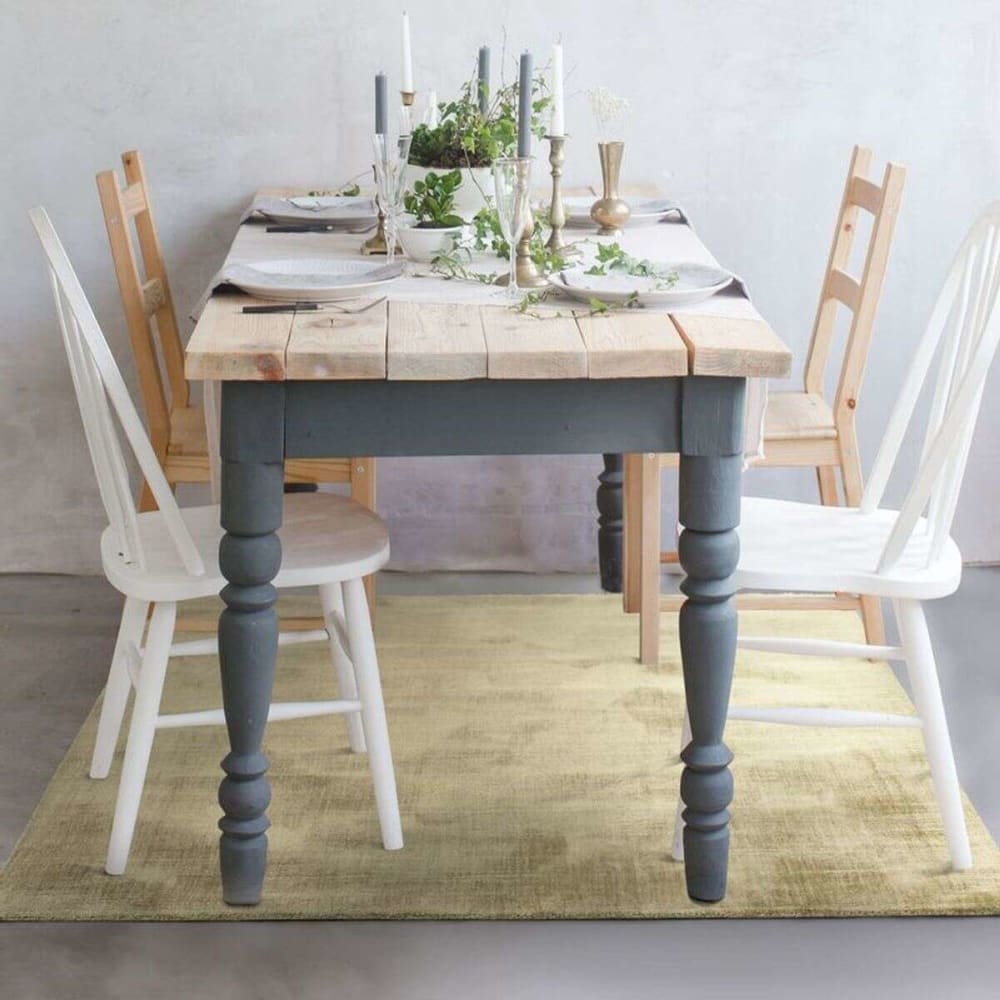 Tapis aspect velours écru naturel 120x170 — vue 3