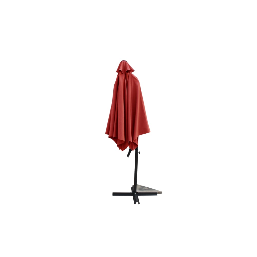 Concept Usine Parasol terracotta droit rond 2,94 x 2,94 m style contemporain Rouge Aluminium