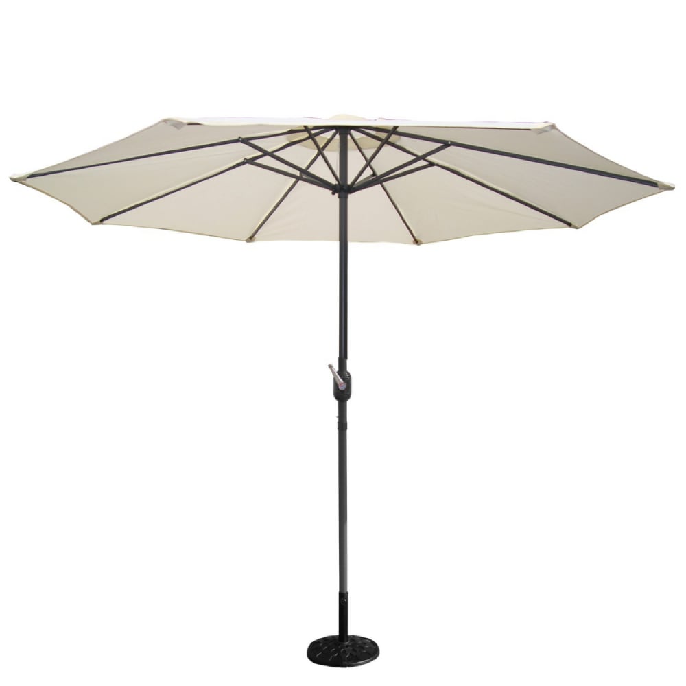 Parasol ecru droit rond 2,7 x 2,7 m - Maisons du Monde