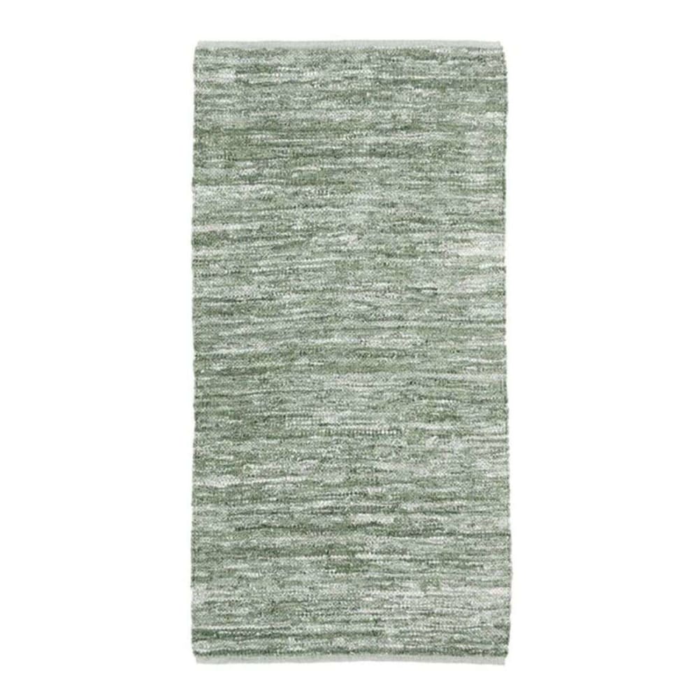 Tapis en cuir tressé vert clair 60x120