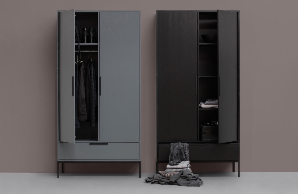 Armario de 2 puertas en madera negra - Maisons du Monde