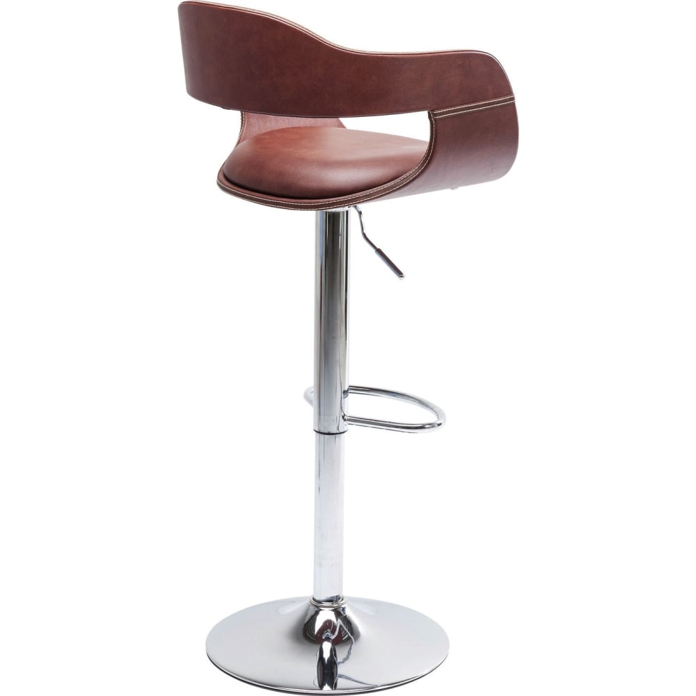 Taburete bar ajustable polipiel marrón - Maisons du Monde