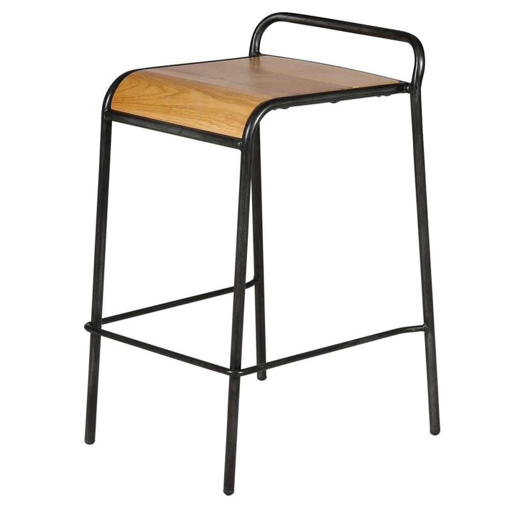 Zago Tabouret snack Marron Bois - 50x72x45cm