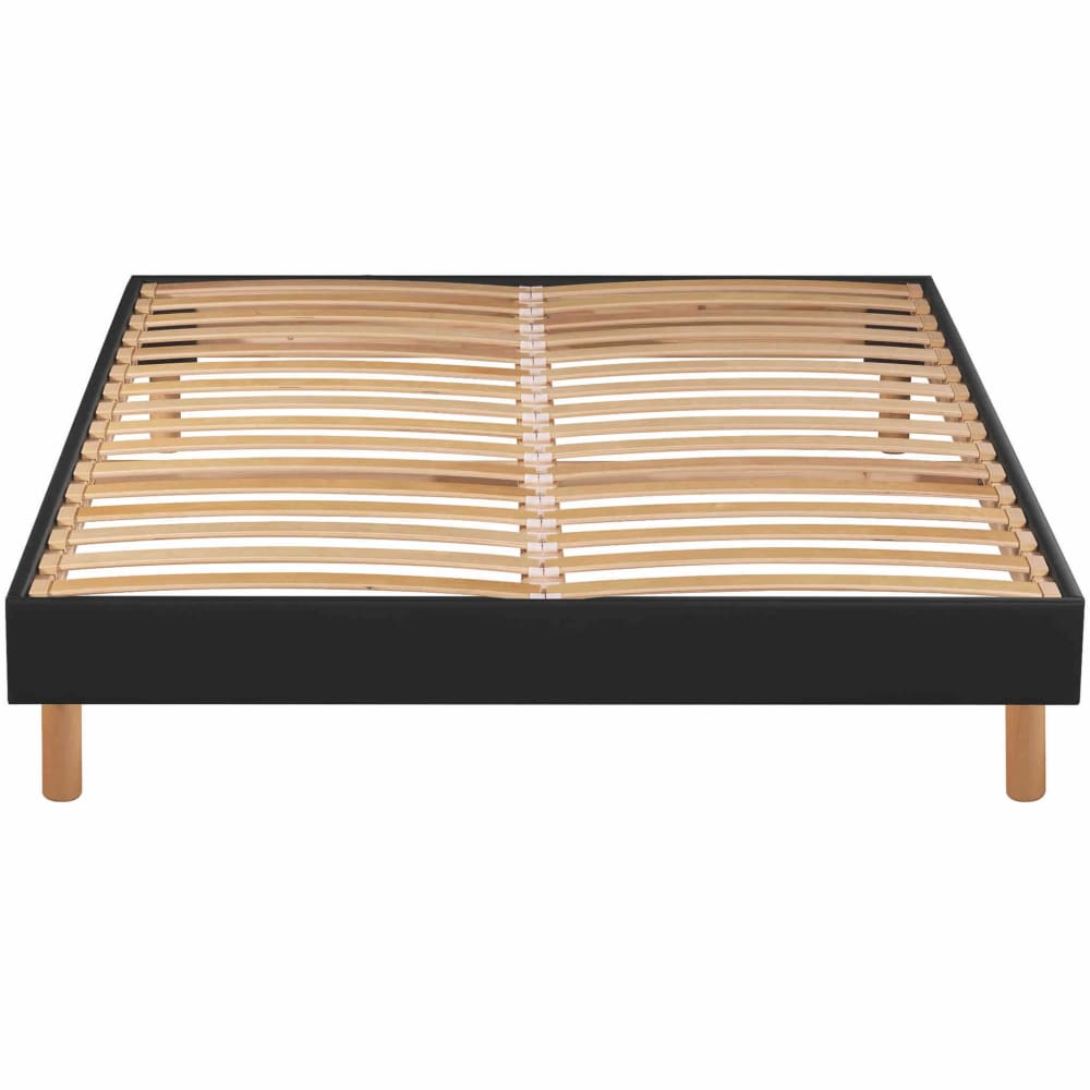 Sommier déco en kit à lattes enduit anthracite 160x200 - Maisons du Monde