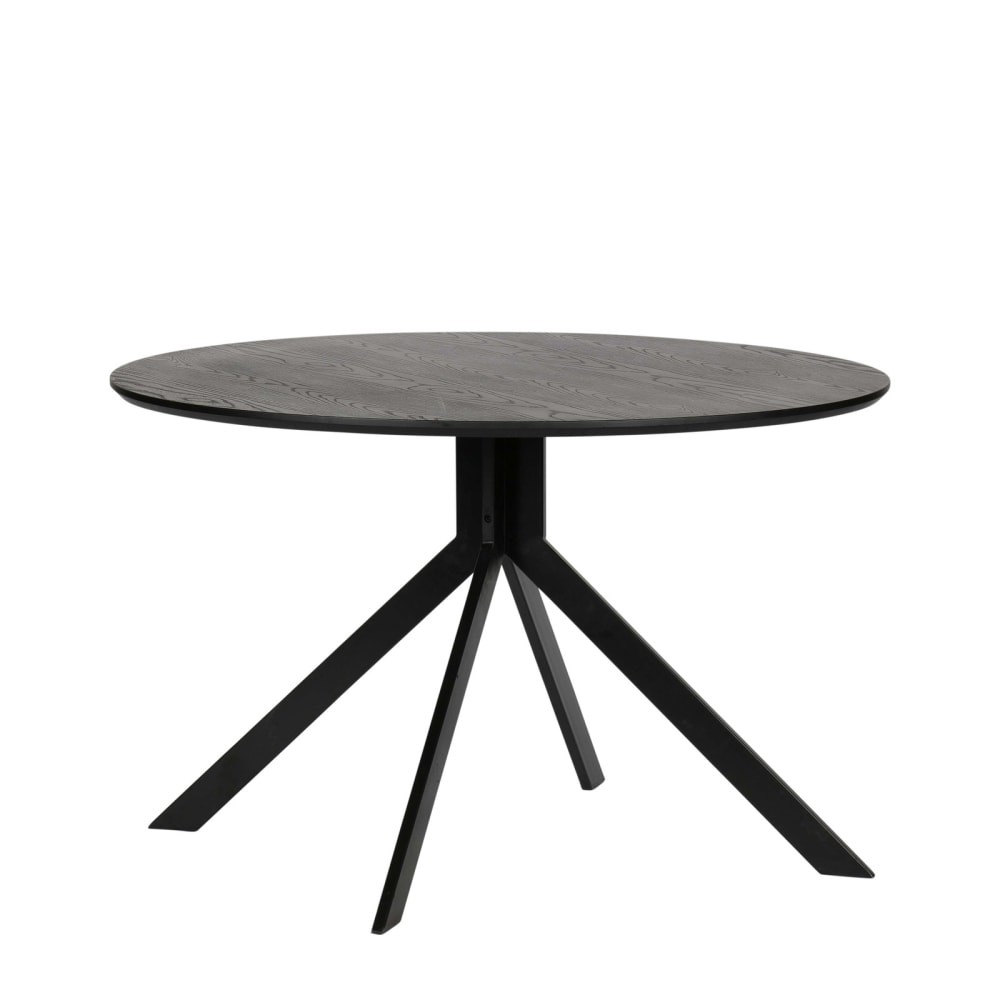 WOOOD Runder Stahl-Esstisch, schwarz style modern - Stahl