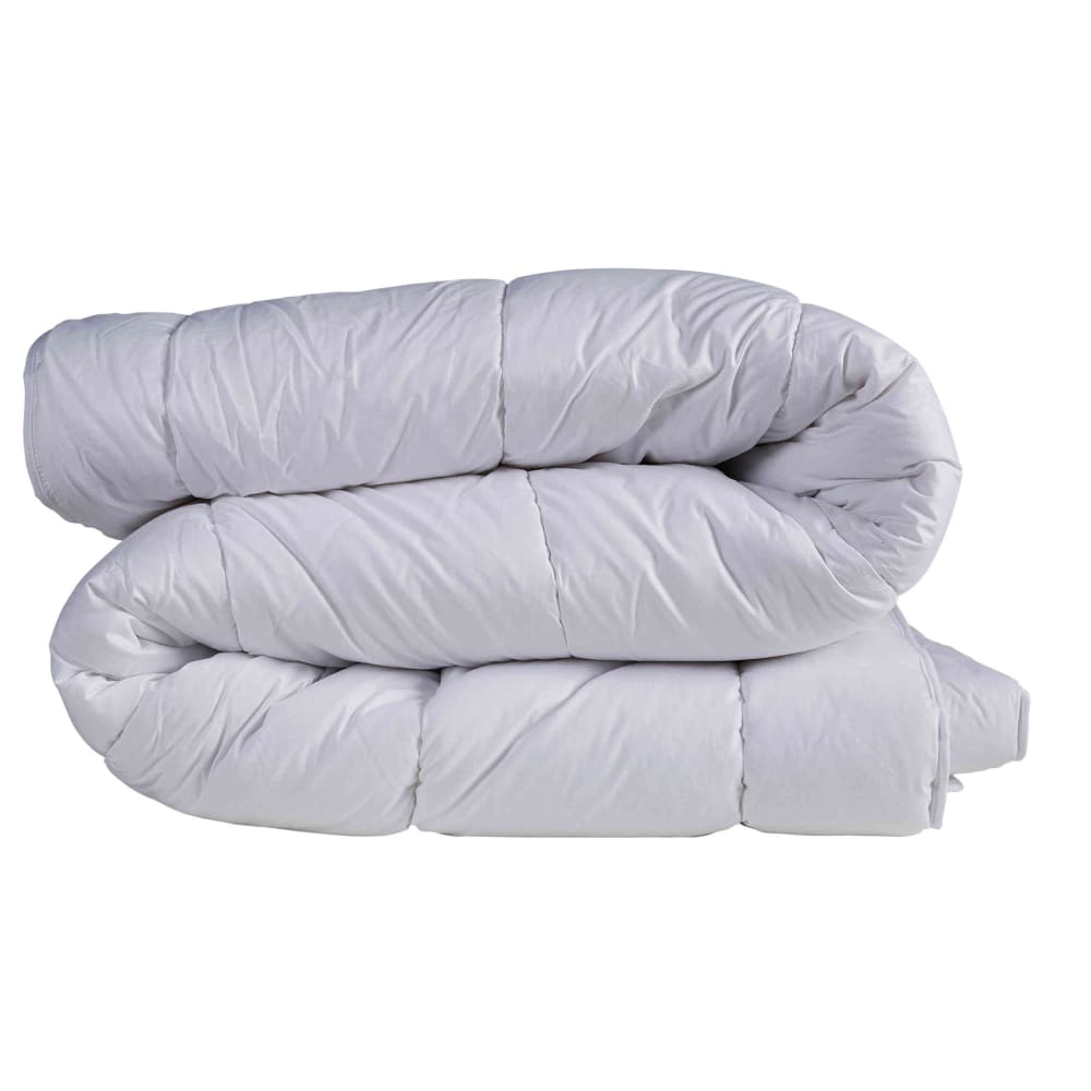 Couette mi-saison anti-acariens enveloppe coton blanc 350g 260x240 cm - Maisons du Monde