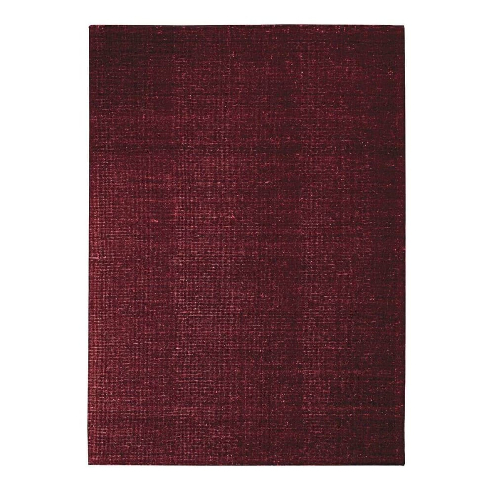 Tapis en laine coton rouge foncé 160x230