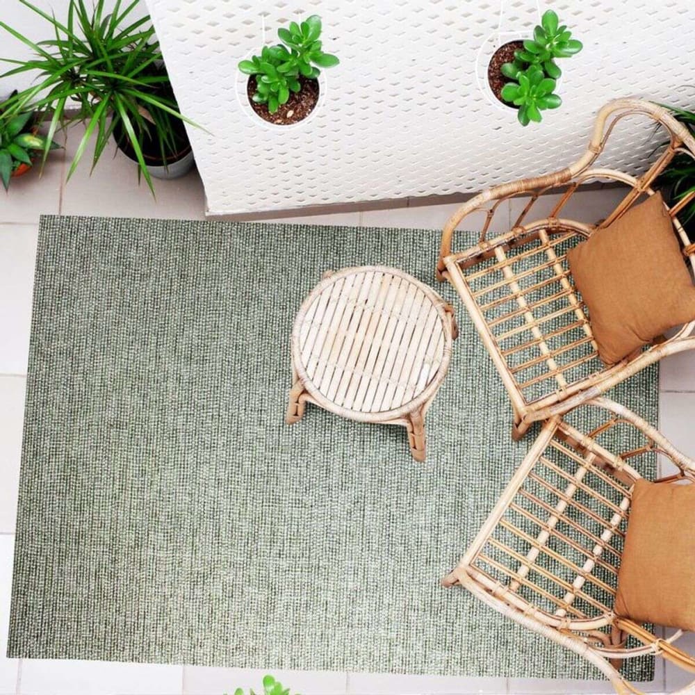 Tapis effet tweed pour intérieur et extérieur vert 120x170 — vue 3