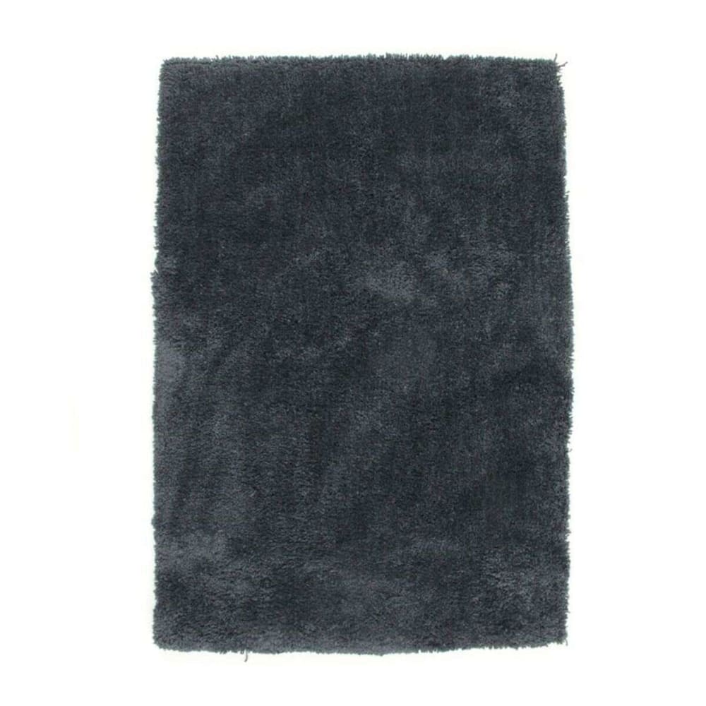 Tappeto a pelo lungo effetto lana blu 120x170 - The Deco Factory