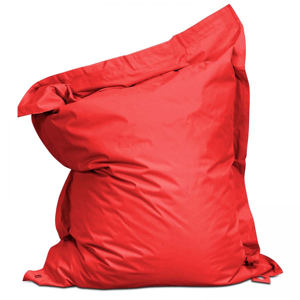 Pouf de jardin en polyester rouge 180 x 145 cm
