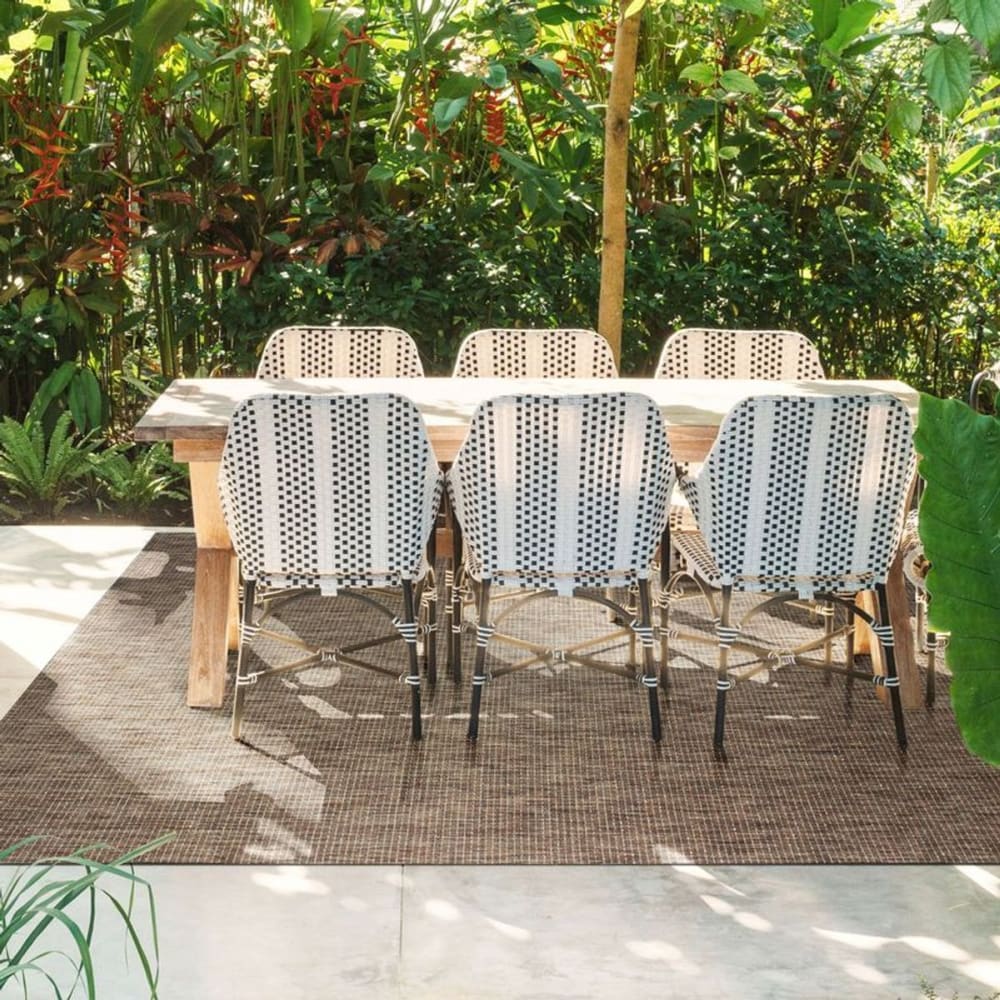 Alfombra de pvc brillante de interior/exterior marrón 160x230 - Maisons du Monde