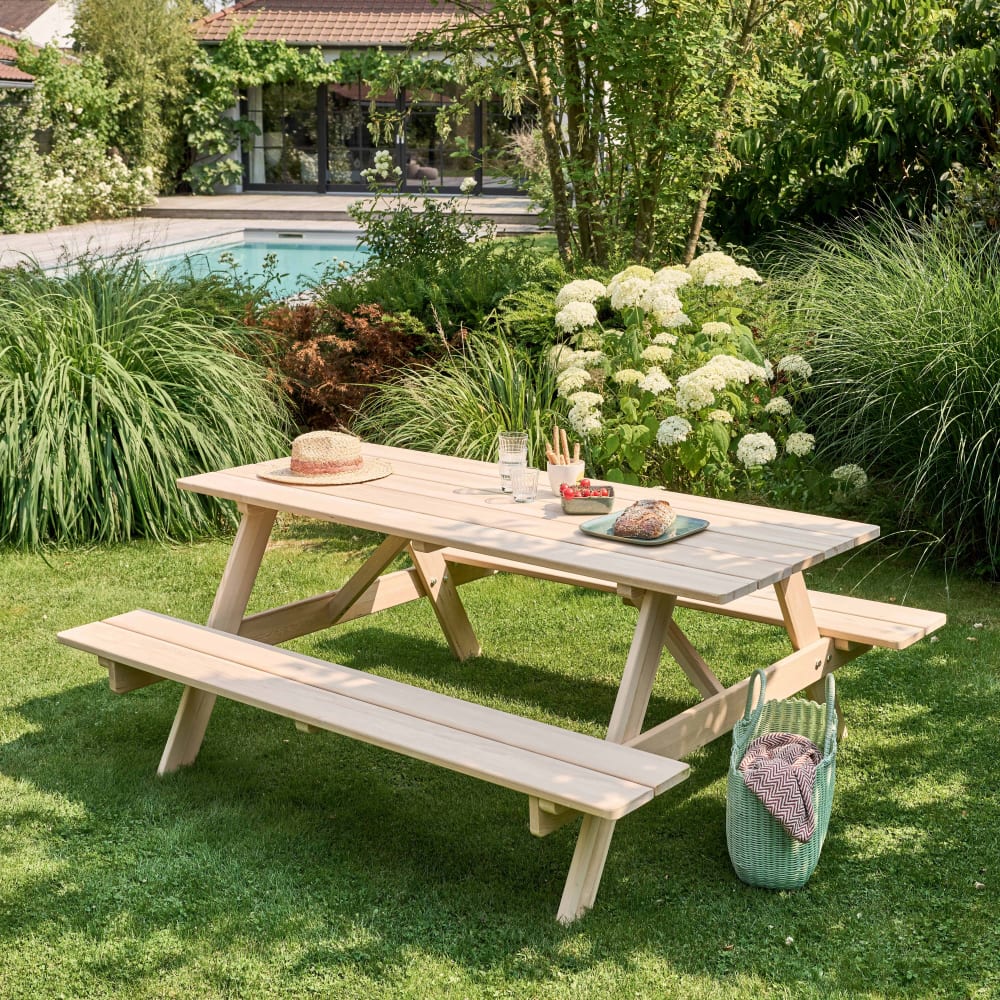 Table de pique nique en bois marron - Maisons du Monde