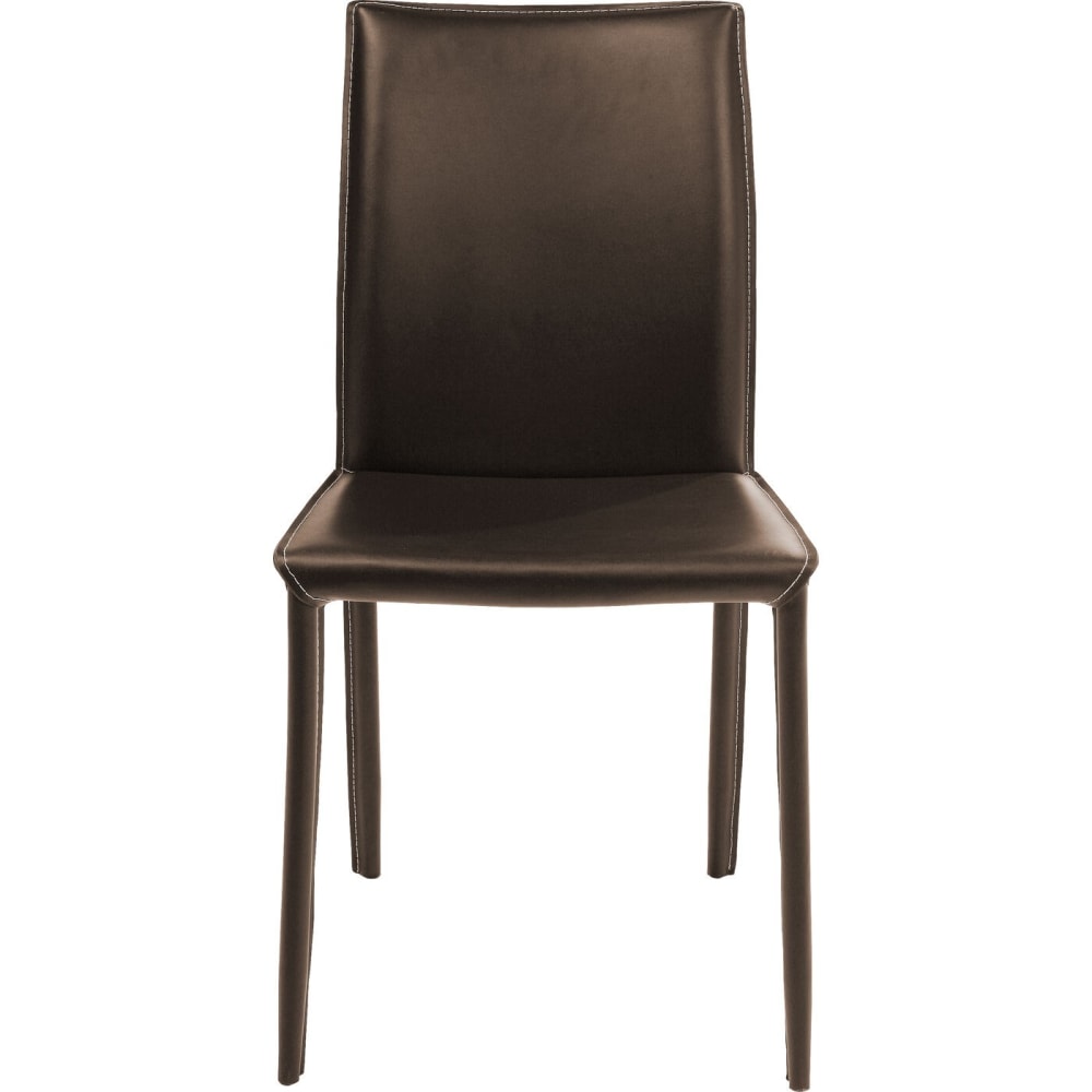 Silla de cuero marrón