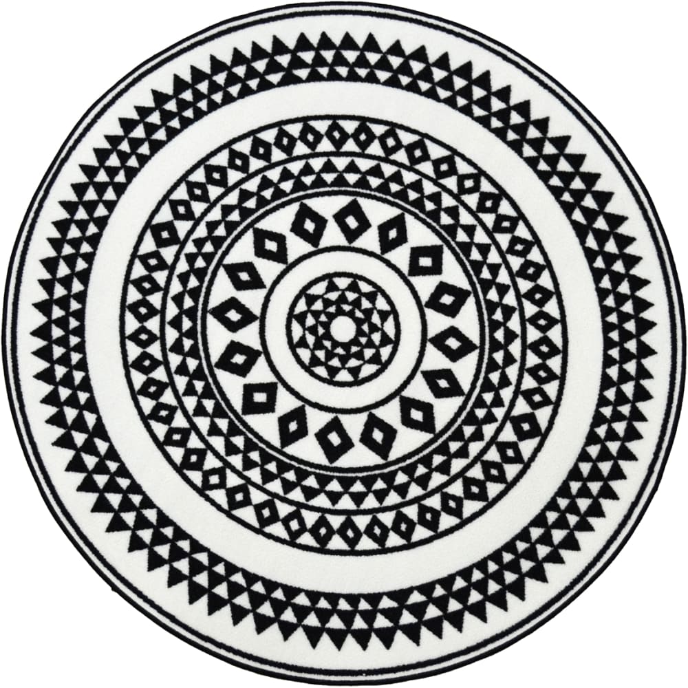 Tapis carreaux de ciment noir - 100x100