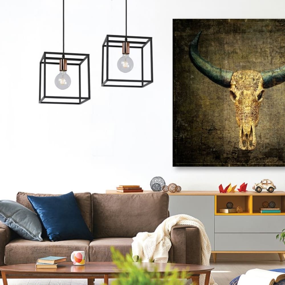 Suspension en métal carré H25cm - Maisons du Monde