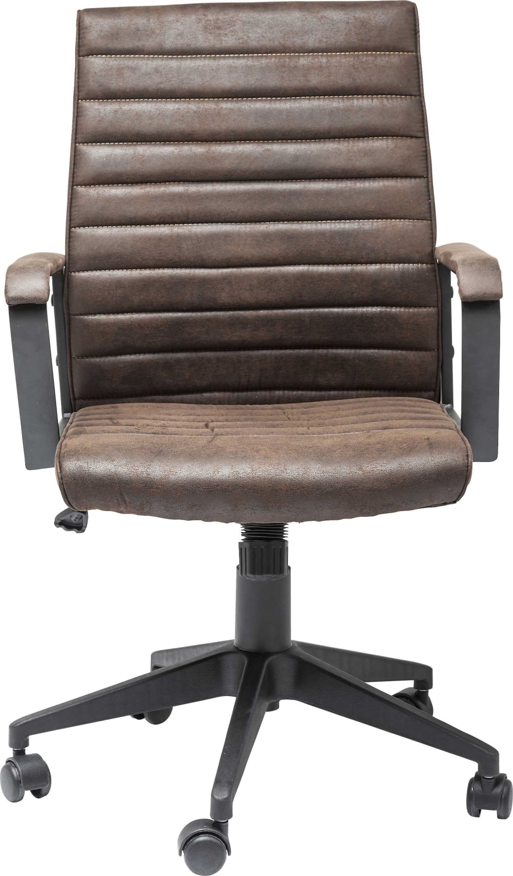 Kare Design Bürostuhl in Leder-Optik, höhenverstellbar, drehbar, braun style vintage - Pes - Polyester