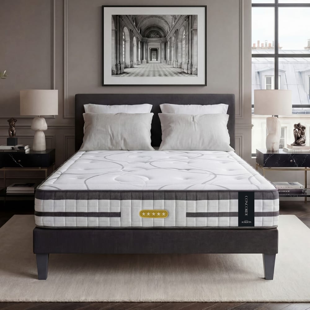 Ensemble matelas ressorts mémoire h26 sommier 160x200 - Maisons du Monde