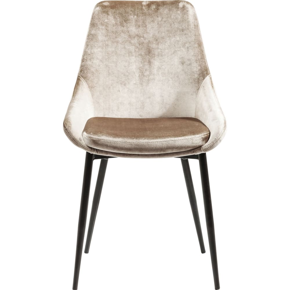 chaise en velours beige