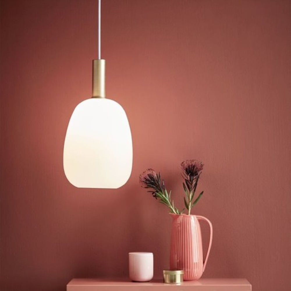 Hängeleuchte mit weißer Glaskugel Ø23cm - Maisons Du Monde