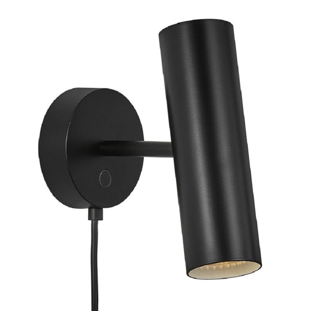 Design For The People Minimalistische und verstellbare schwarze Wandleuchte mit Schalter style modern - Metall