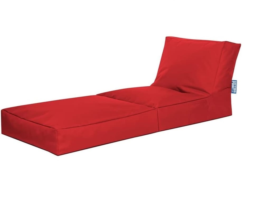Pouf extérieur uni rouge dépliable 70x80x90