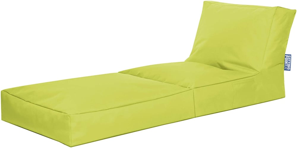 Pouf extérieur uni vert anis dépliable  70x80x90