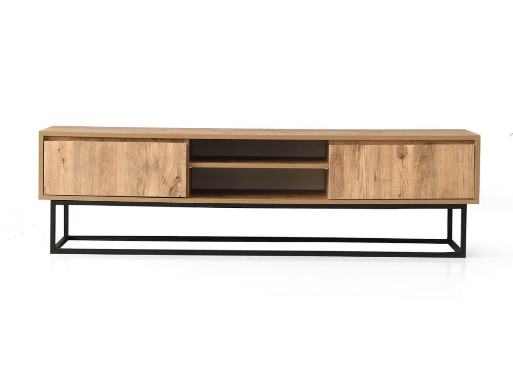 ZORIA - Meuble TV 180 cm deux niches