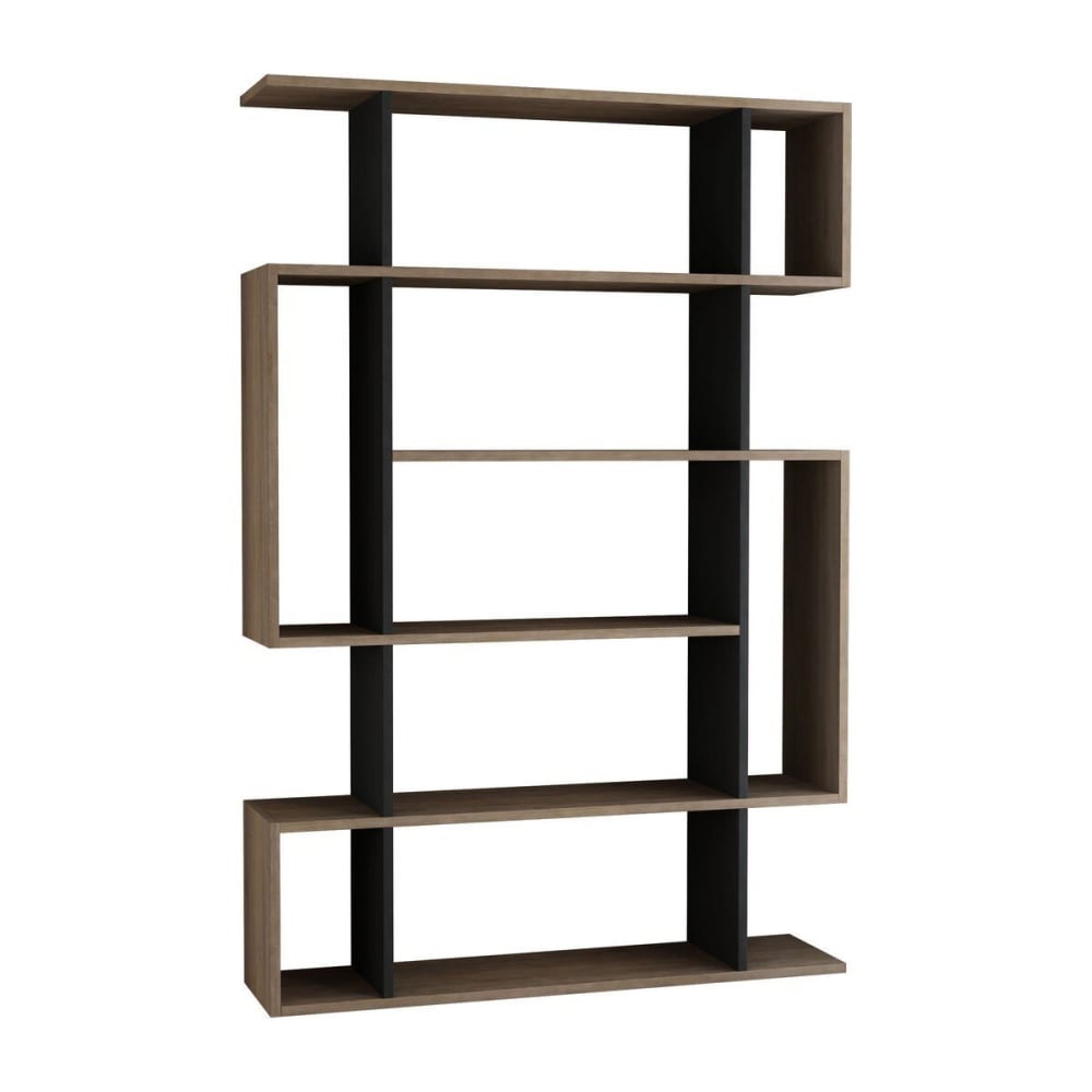 Etagère bibliothèque - H161 cm - Effet Chêne et Gris