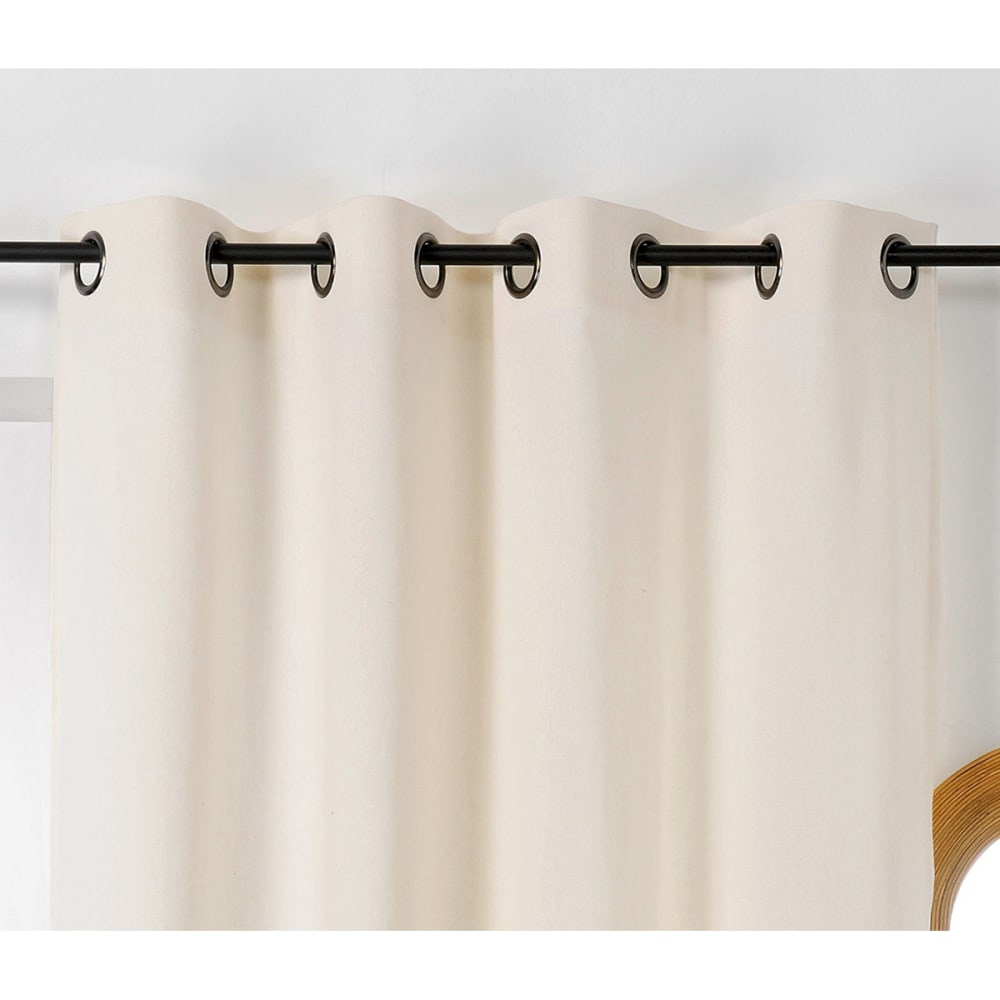 Rideau en coton et chanvre ecru 135x240 cm - Maisons du Monde