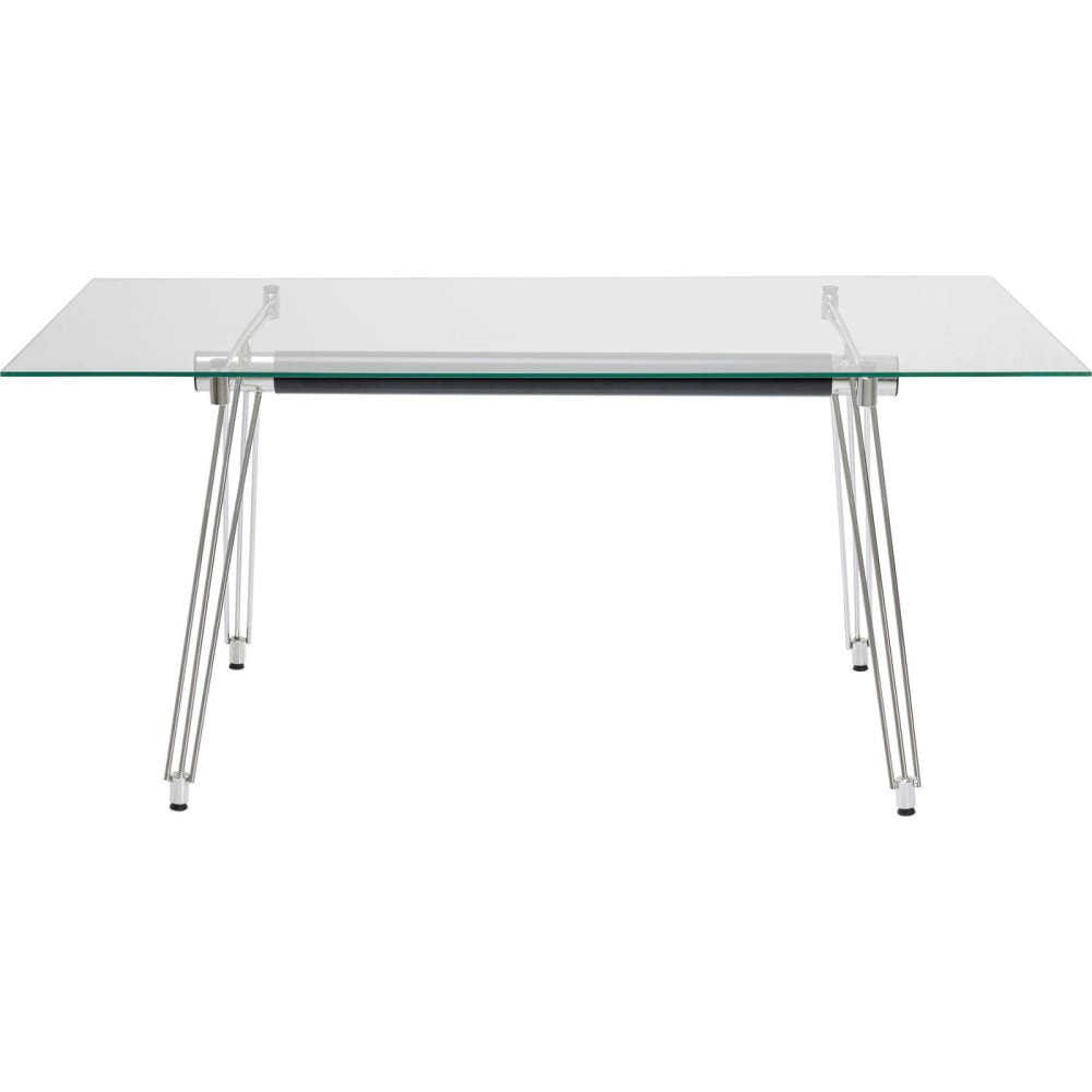 Bureau en verre et acier chromé