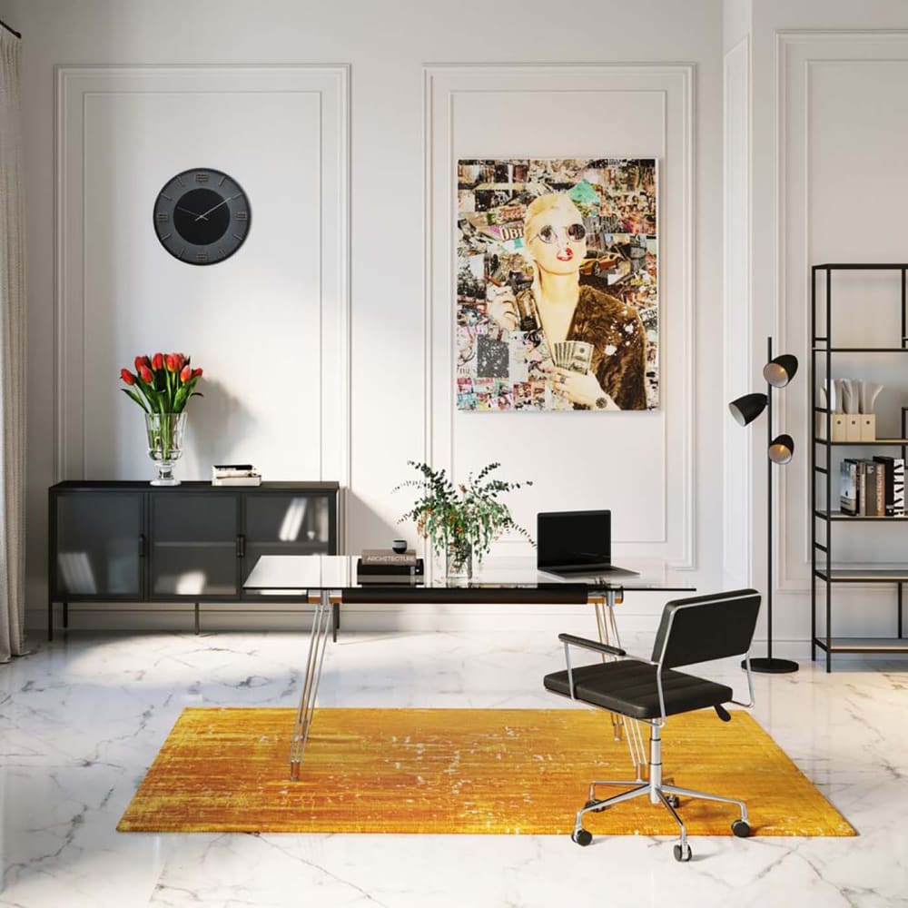 Bureau en verre et acier chromé - Maisons du Monde