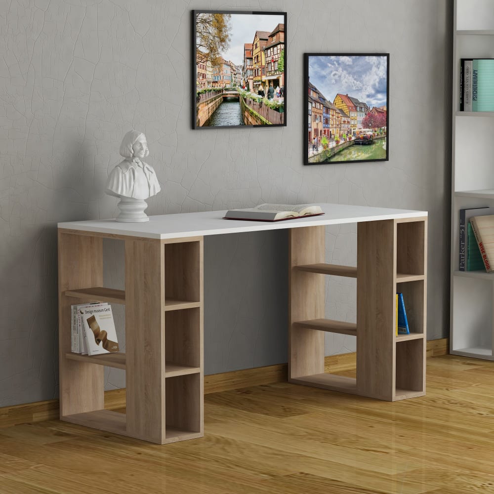 Bureau en bois blanc l140 - Maisons du Monde