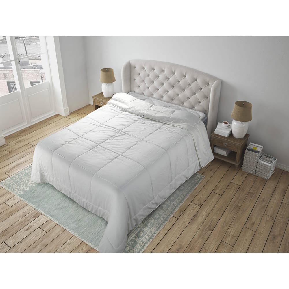 Couette en laine de 300g laine/coton blanc 260x240 cm