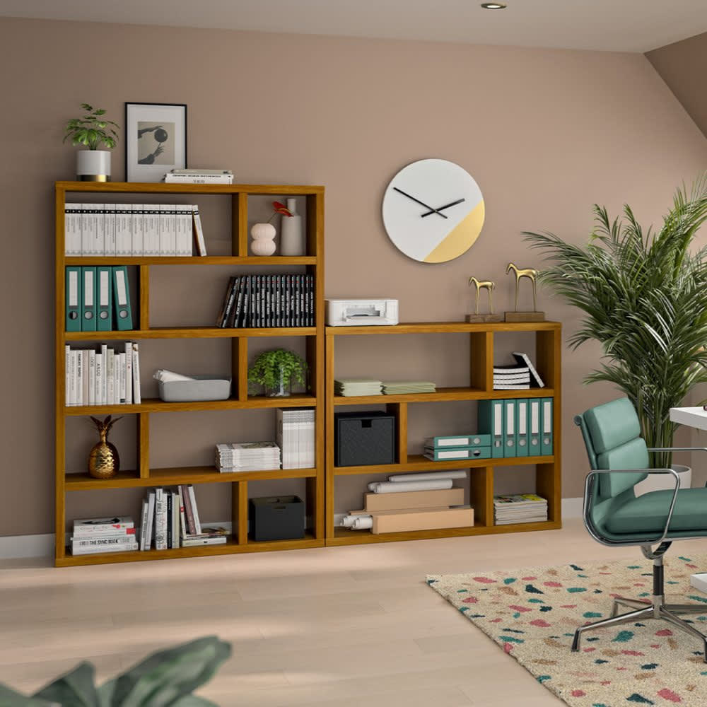 Bibliothèque effet bois mukali