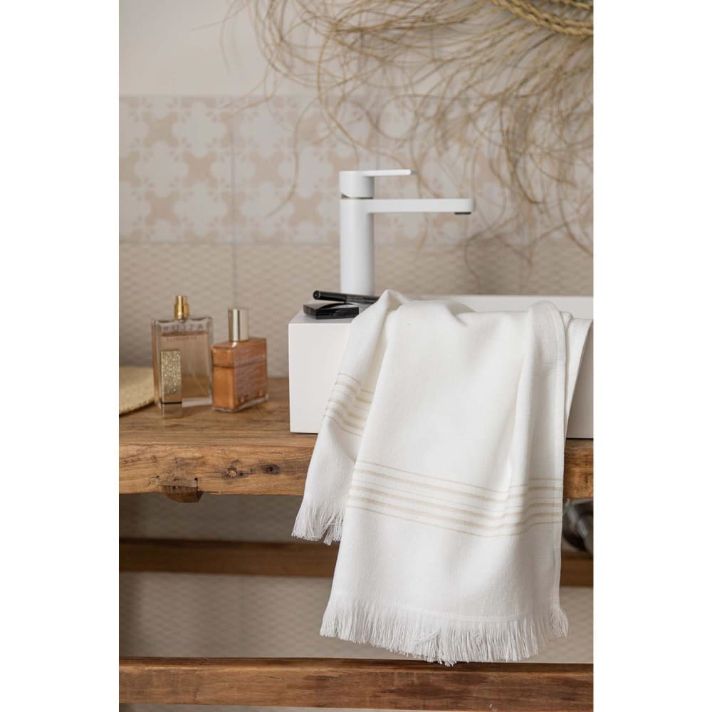 Drap hammam en coton neige 90 x 180 cm - Maisons du Monde